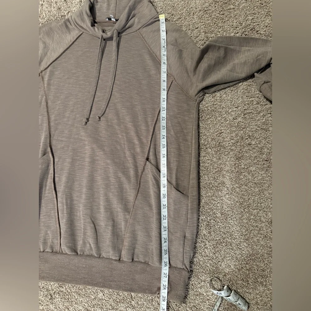 Cozy Tan Cowl Neck Tunic Top - Picture 7 of 7